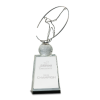 Silver Golf Silhouette On Clear Crystal