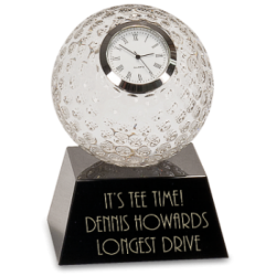 Crystal Golf Ball With Clock