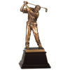 Male Golfer Bronze Golf Resin
