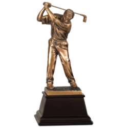 Male Golfer Bronze Golf Resin