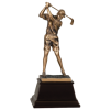Female Golfer Bronze Golf Resin