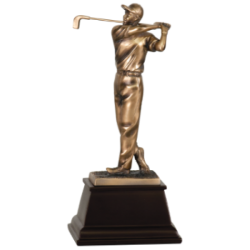 Male Golfer Bronze Golf Resin