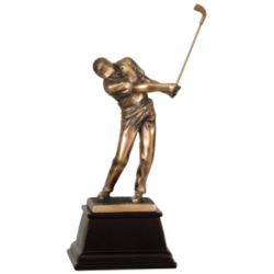 Male Golfer Bronze Golf Resin