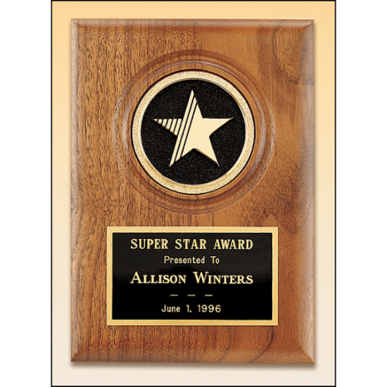 Star CAM solid walnut plaque