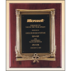 High gloss mahogany stained frame with gold sublimatable plate