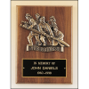 Firematic award with antique bronze finish casting