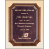 Solid American walnut Airflyte plaque available in three sizes and three marble finishes.