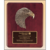 Rosewood stained piano finish Airflyte plaque with antique bronze finish finely detailed eagle casting