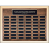 Solid American walnut Airflyte perpetual plaque with extra large plates
