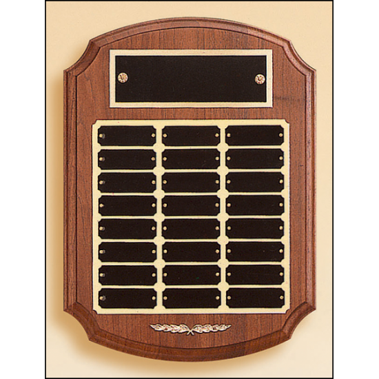 Solid American walnut Ornate perpetual plaque 