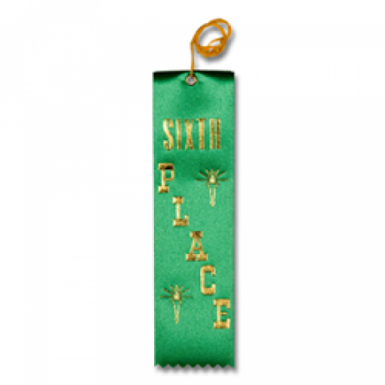 STRB11C - 6th Place Stock Carded Ribbon