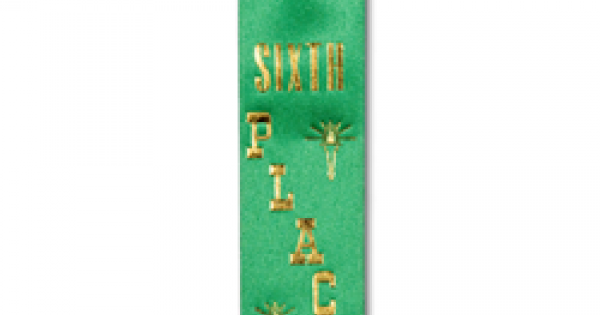 STRB11C - 6th Place Stock Carded Ribbon