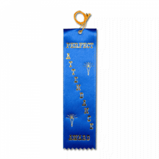 STRB11C - Perfect Attendance Stock Carded Ribbon